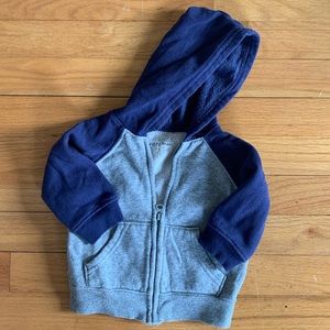Infant hoodie zip up jacket